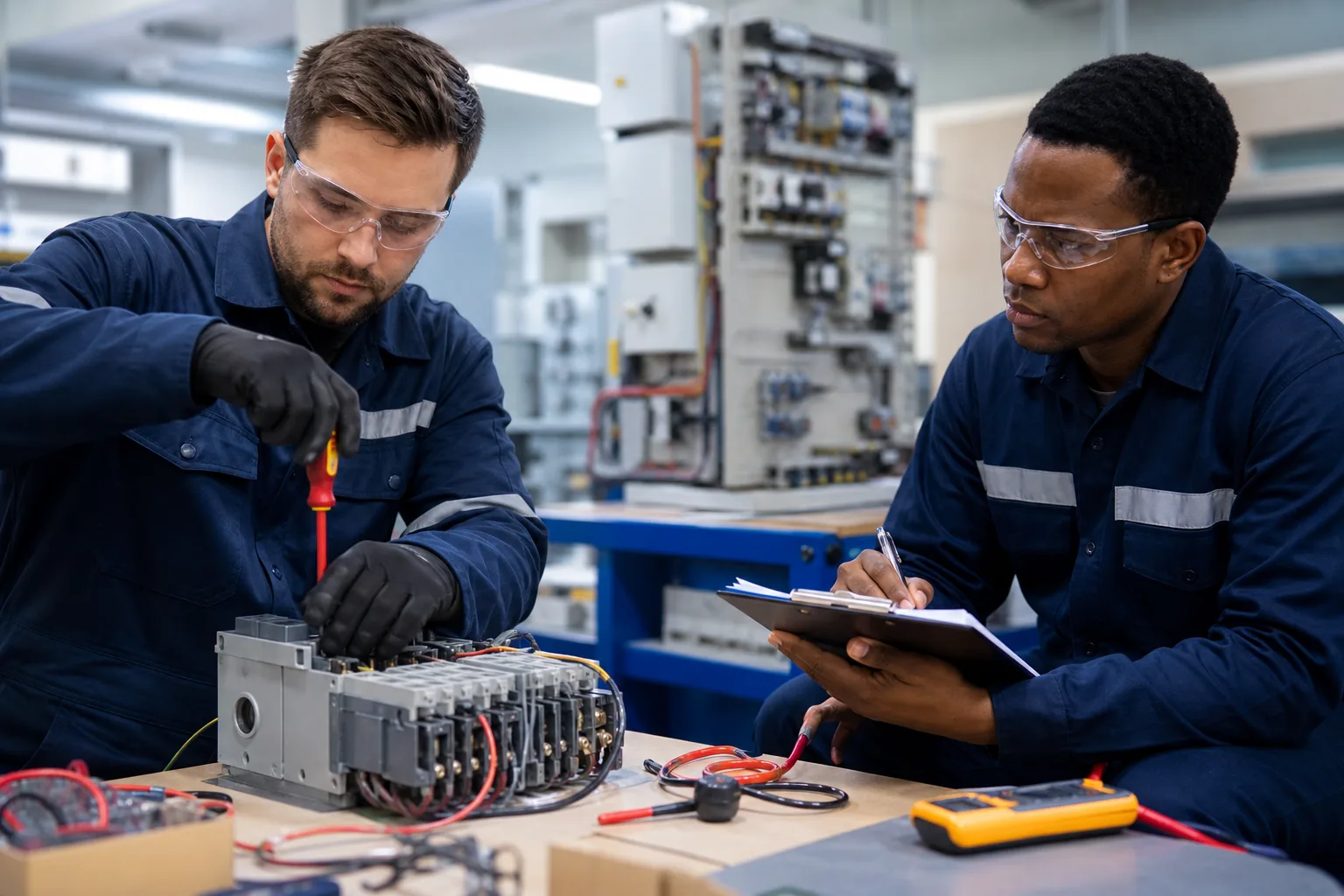 Competency Assessment training activity in an industrial workplace.