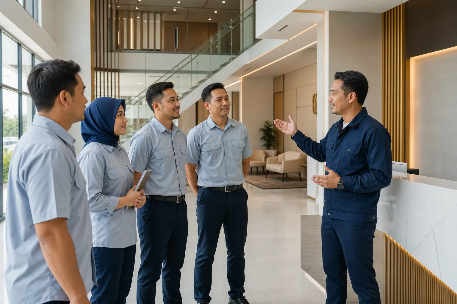 Corporate In-House Training training activity in an industrial workplace.